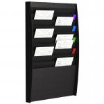 Fast Paper Document Control Panel/Literature Holder 2 x 10 Compartment A4 Black - FV21001 75114PL