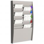 Fast Paper Document Control Panel/Literature Holder 2 x 10 Compartment A4 Grey - FV21002 75121PL