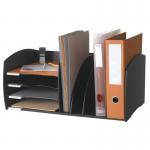 Fast Paper Desktop Organiser 4 Compartments Black F302001 75177PL