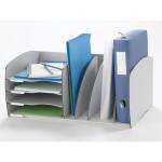 Fast Paper Desktop Organiser 4 Compartments Grey F3020212 75184PL