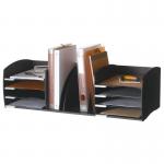 Fast Paper Desktop Organiser 8 Compartments Black F302201 75191PL