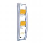Fast Paper Quick Fit Wall Display Literature Holder DL Silver - F406235 75240PL
