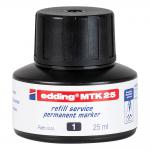 edding MTK 25 Bottled Refill Ink for Permanent Markers 25ml Black - 4-MTK25001 75489ED