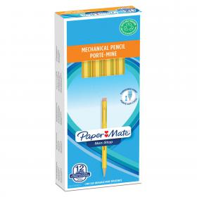 Paper Mate Non Stop Mechanical Pencil HB 0.7mm Lead Amber Barrel (Pack 12) - S0189423 75674NR