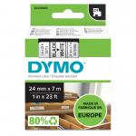Dymo D1 Label Tape 24mmx7m Black on White - S0720930 75765NR