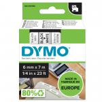 Dymo D1 Label Tape 6mmx7m Black on White - S0720780 75814NR