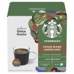 STARBUCKS by Nescafe Dolce Gusto Americano House Blend Coffee 12 Capsules (Pack 3) - 12397697 75923NE