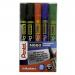 Pentel N860 Permanent Marker Chisel Tip 1.8 - 4.5mm Line Assorted (Pack 5) YN8605-M 76350PE