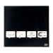 Nobo Magnetic Glass Whiteboard Tile 300x300mm Black 1903950 76917AC