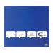 Nobo Magnetic Glass Whiteboard Tile 300x300mm Blue 1903952 76931AC