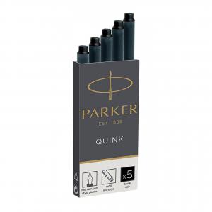 Parker Quink Ink Refill Cartridge for Fountain Pens Black Pack 5 -