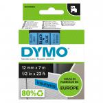 Dymo D1 Label Tape 12mmx7m Black on Blue - S0720560 77151NR