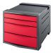 Rexel Choices Drawer Cabinet (Grey/Red) 2115610 77246AC