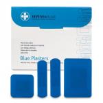 Reliance Dependaplast Plasters Blue Assorted Sizes (Pack 100) 77480RM