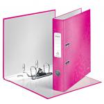 Leitz WOW Lever Arch File Laminated Paper on Board A4 50mm Spine Width Pink Metallic (Pack 10) 10060023 77512AC