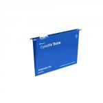 Rexel Crystalfile Extra A4 Suspension File Polypropylene 15mm V Base Blue (Pack 25) 70636 78002AC