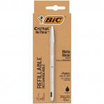 Bic Cristal ReNew Refillable Ballpoint Pen 1.0mm Tip 0.32mm Line Black (Pack 2 Pens + 2 Refills) - 997201 78114BC