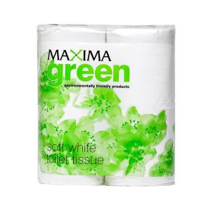 Image of Maxima Green Toilet Tissue Recycled 2 Ply 320 Sheet White Pack 36