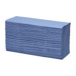 ValueX Hand Towel Z Fold 1 Ply Blue 250 Sheet (Pack 12) - 1104063 78306CP