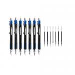 uni-ball Jetstream RT SXN-210 Retractable Rollerball Pen 1.0mm Tip 0.45mm Line Blue (Pack 7 x Pens Plus 7 x Refills) 79206UB