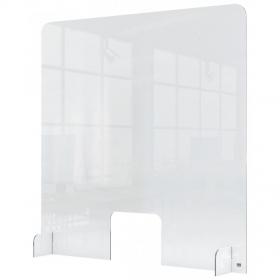 Nobo Premium Plus Acrylic Counter Protective Divider Screen with Hole 700x850mm Clear 1915488 79584AC