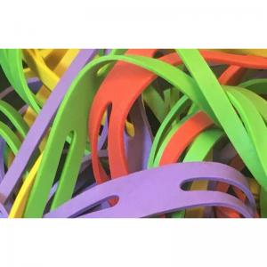 Image of ValueX Rubber X Band Assorted Colours 150mm Diameter 100grams - RBXNat