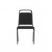 Banqueting Stacking Visitor Chair Black Frame Black Fabric BR000196 80403DY