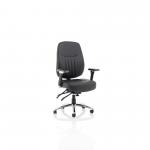 Barcelona Deluxe Black Leather Operator Chair OP000241 80424DY