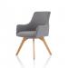 Carmen Grey Fabric Wooden Leg Chair BR000224 82097DY