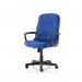 Hague Exec Fabric Chair wArms Blue