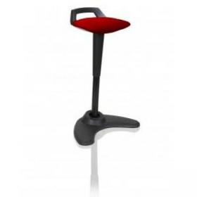 Dynamic Spry Stool Black Frame and Bespoke Colour Fabric Seat Bergamot Cherry - KCUP1202 82405DY