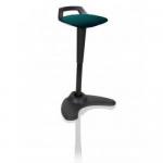 Dynamic Spry Stool Black Frame and Bespoke Colour Fabric Seat Maringa Teal - KCUP1204 82419DY