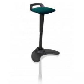 Dynamic Spry Stool Black Frame and Bespoke Colour Fabric Seat Maringa Teal - KCUP1204 82419DY