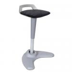 Spry Stool GY Frame BK Fabric Seat