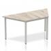 Impulse 1600mm Trapezium Table Grey Oak Top Silver Box Frame Leg I003264 82769DY