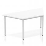 Impulse 1600mm Trapezium Table White Top Silver Box Frame Leg BF00121 82783DY