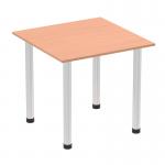 Impulse 800mm Square Table Beech Top Aluminium Post Leg I003626 82790DY