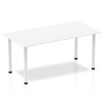 Impulse 1600mm Straight Table White Top White Post Leg I003690 83224DY
