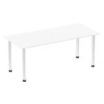 Impulse 1800mm Straight Table White Top Chrome Post Leg I003599 83322DY