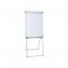 The photo captures a sleek and professional-looking easel with a versatile flipchart pad attached to it. The easel boasts a modern grey color and stands at a height of 680x1050mm. The surface is magnetic, allowing for easy display of notes and drawings. Perfect for presentations or brainstorming sessions, this Dahle Flipchart Easel and Pad is a must-have for any workspace.