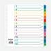 ValueX Index 1-12 A4 Extra Wide Card White with Coloured Mylar Tabs - 824655 84610PG