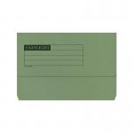 ValueX Document Wallet Manilla Foolscap Half Flap 285gsm Green (Pack 50) - 45114DENT 84897PG