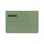 ValueX Document Wallet Manilla Foolscap Half Flap 285gsm Green (Pack 50) - 45114DENT 84897PG