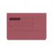 ValueX Document Wallet Manilla Foolscap Half Flap 285gsm Red (Pack 50) - 45118DENT 84904PG