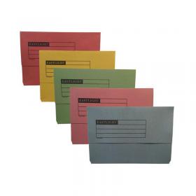 ValueX Document Wallet Manilla Foolscap Half Flap 250gsm Assorted (Pack 50) - 45910DENT 84918PG