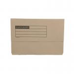 ValueX Document Wallet Manilla Foolscap Half Flap 250gsm Buff (Pack 50) - 45912DENT 84925PG