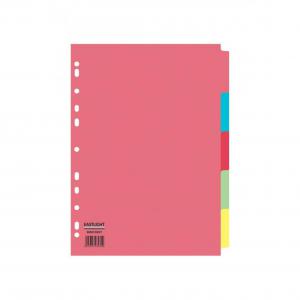 ValueX Divider 5 Part A4 160gsm Card Assorted Colours - 80001DENT