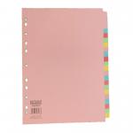 ValueX Divider 20 Part A4 155gsm Card Assorted Colours 85037PG