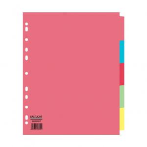 ValueX Divider 5 Part A4 Extra Wide 155gsm Card Assorted Colours -