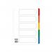 ValueX Divider 5 Part A4 Card White 150gsm with Coloured Mylar Tabs - 80018DENT 85100PG